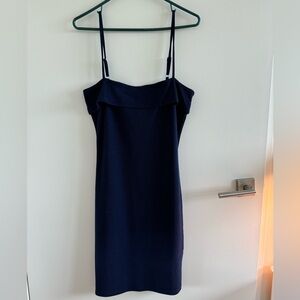 Navy spaghetti strap mini dress